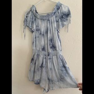 HAYDEN 🦋 ROMPER 🦋 TIE-DYE BLUE 🦋 SM 🦋 POCKETS 🦋 SHOULDER SLIT 🦋 BRAND NEW